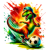 DinoGangFussballMintRot