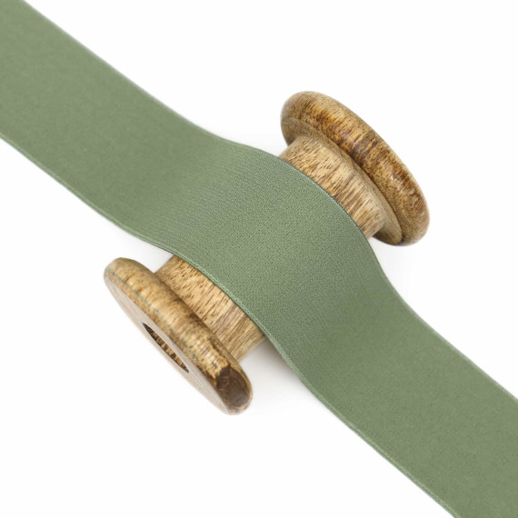 1m Gummiband - Elastisch - Uni - 40mm - Lichtgrün