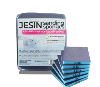 6er Set - Sanding Sponges - Schleifschwämme - nass & trocken - Wiederverwendbar - Colorberry