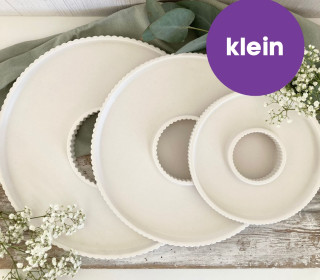 Silikon - Gießform - Dekotablett - Ring - mit Streifen - KLEIN - vielfältig nutzbar