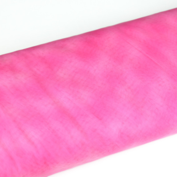 Feiner Tüllstoff - Weich - Verlauf - Regenbogen - Batik - Pink