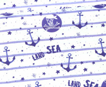 Jersey - Bio Qualität - Kombistoff - Tales of a Sailor - Anker - Streifen - Blau/Weiß - abby and me