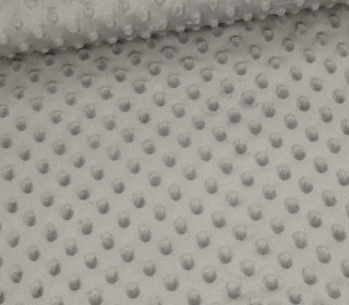 Minky - Microfaser-Plüsch - Kuschelfleece - Dots - Punkte - Taupe