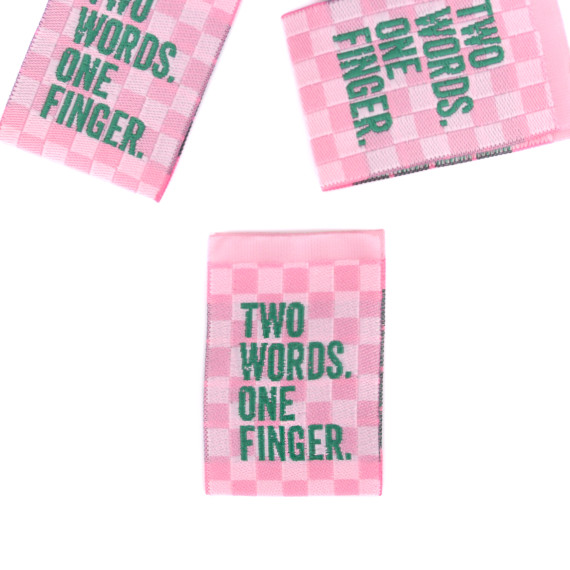 1 Label - TWO WORDS. ONE FINGER - Blassrosa/Rosa