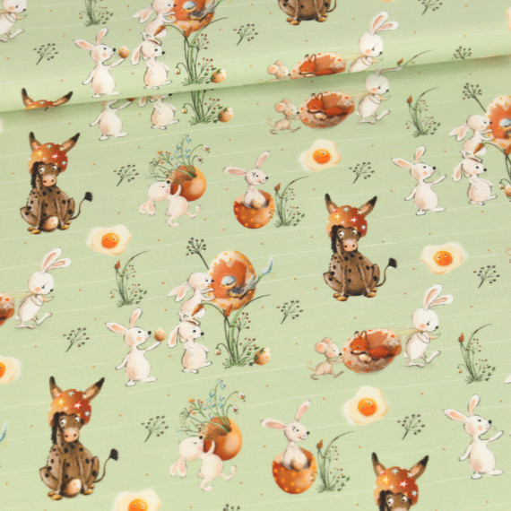 Jersey Ostern Paradiesgrün Bio-Qualität Eda&Mo abby and me