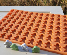 Silikon - Gießform - Mini Lebkuchenmänner - Matte - für 77 Lebkuchenmänner - vielfältig nutzbar