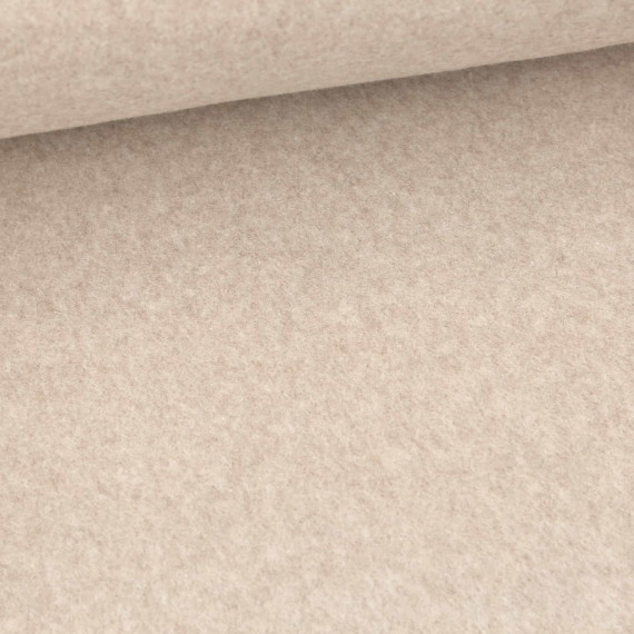 Bio-Baumwoll Fleece - Uni - 320g - Taupe Hell