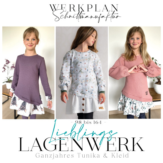 LIEBLINGS LAGENWERK | 98 BIS 164 | TUNIKA & KLEID | A4 & A0