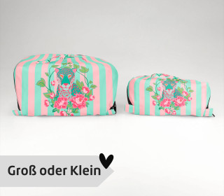 DIY-Nähset - Kosmetiktasche - Binz - Leo Meets Roses - Streifen - Frida Kreativ - GRÖSSENAUSWAHL - abby and amy