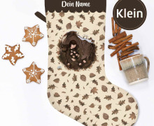 DIY-Nähset - Nikolaussocke - KLEIN - Softshell - Wintertraum - Adoringly Dzio