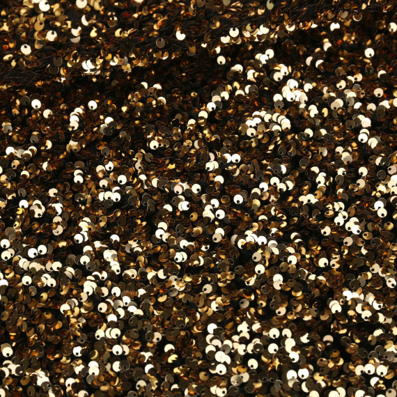 Paillettenstoff - Schimmernd - Glamour - Uni - Gold
