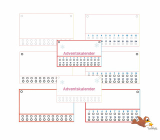 ITH Stickdatei Set - Halter Adventskalender 13x18 / 16x26 / 18x30 / 20x20
