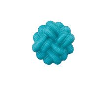 1 Polyesterknopf - 18mm -  Öse - Posamentenmotiv - Türkis