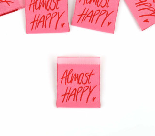 1 Label - Almost HAPPY - kleines Herz - Rosé - EMJO-DESIGN
