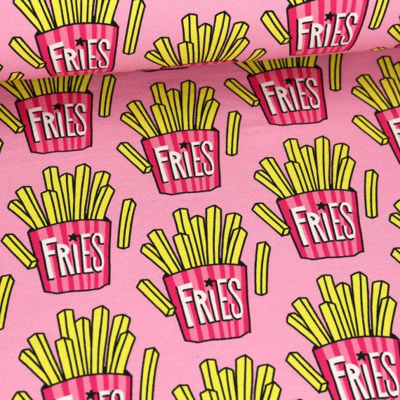 Bio-Jersey - OMG Fries - Classics - Rosa - Hamburger Liebe