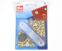 40 Ösen mit Scheiben - Eyelets - Gold - 5mm - Prym