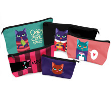 DIY-Nähset - Softshell - Fleece - 5 Wetbags - Cat Club - Hamburger Liebe - abby and amy