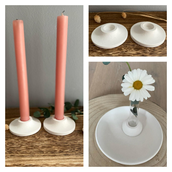 Silikon - Gießform - schlichter Kerzenständer - für Stabkerzen - Reagenzglas-Vase - Kerzenhalter 1 - vielfältig nutzbar