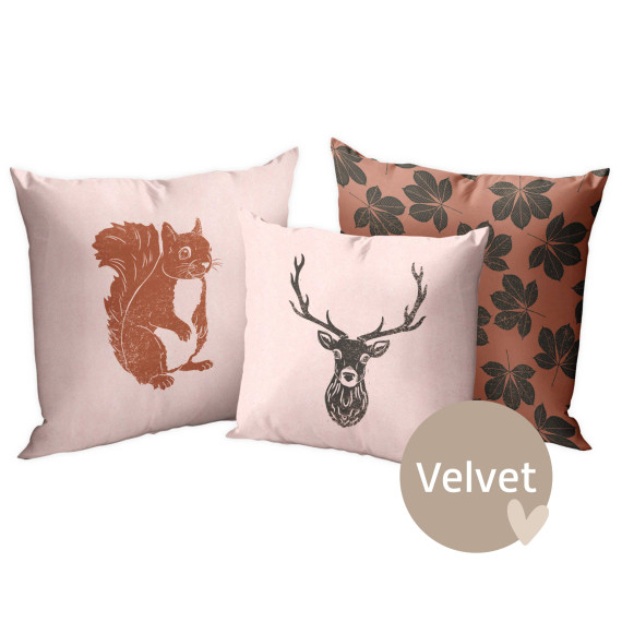Kissenstoff - DIY - Kissen-Set - Herbstzauber - Waldtiere  - Lausemia Design Studio - abby and amy