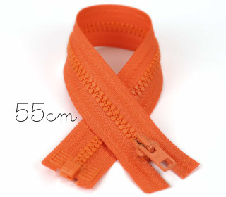1x55cm Reißverschluss - Teilbar - Hochwertig - Opti - Orange (0693)