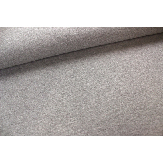 Jersey - Grau Meliert - Uni - Hochwertig - 140cm