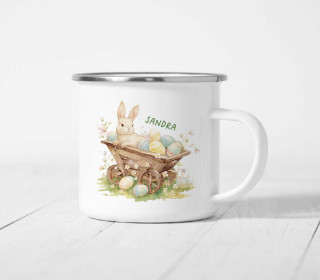 Emaille Becher - Bunny Love - Ostern