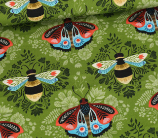 Bio-Jersey - Bees And Friends - Beetles & Bugs - Maigrün - Hamburger Liebe