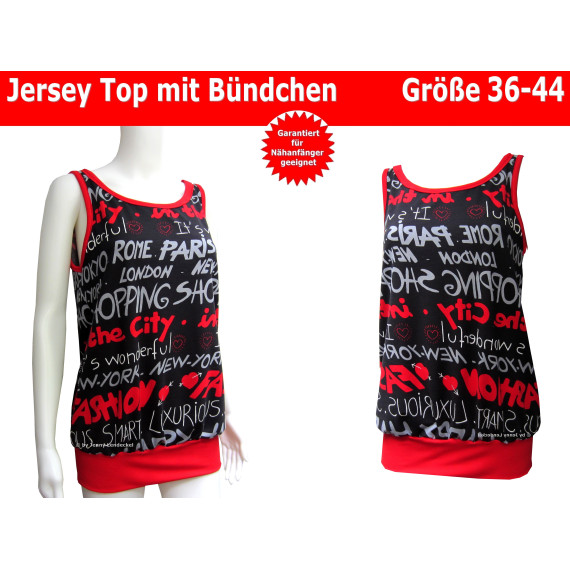 Schnittmuster Damen Shirt Damenshirt Damentop - inkl. Nähanleitung