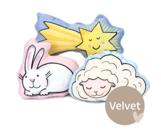 Kissenstoff - DIY - Krippe - Sternschnuppe - Weihnachten - formenfroh - Velvet - abby and amy - Formkissen-Set
