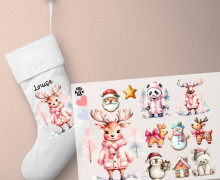 Onkel Bo's Bügelbilder - DIN A4 - Watercolor Animals - Christmas Time