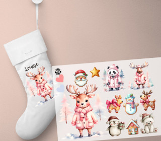 Onkel Bo's Bügelbilder - DIN A4 - Watercolor Animals - Christmas Time