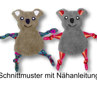 Schnittmuster mit Nähanleitung Koala Kuscheltuch, Kuscheltier, Schmusetuch