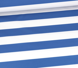 Outdoorstoff - Just Stripes! - Streifen - Taubenblau/Weiß - abby and amy