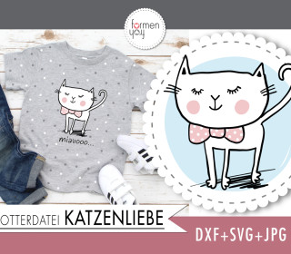 PLOTTERDATEI - Katzen-Liebe - Plots - Design von formenfroh - dxf + svg + jpg