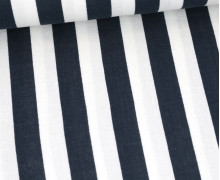 Musselin - Muslin - Double Gauze - Streifen - Schnuffeltuch - Windeltuch - Weiß/Stahlblau