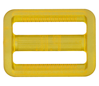 1 Leiterschnalle - Kunststoff - 40mm - Transparent - Gelb