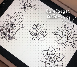 Plotterdatei – Yoga Symbole Set – Hamburger Liebe