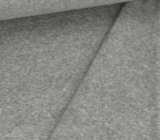 Jersey Frottiert - Frottee Jersey - Viskose Mischgewebe - Uni - Grau Meliert