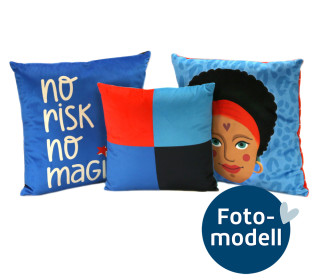 FOTOMODELL - Kissen-Set fertig genäht - No Risk No Magic - Velvet - Hamburger Liebe