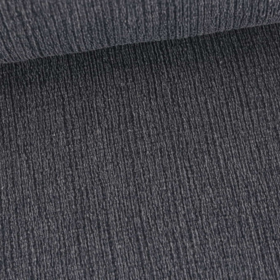 Baumwoll Crinkle - Uni - Leicht elastisch - Dunkelgrau