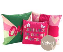 Kissenstoff - DIY - Kissen-Set - OMG - Velvet - abby and amy