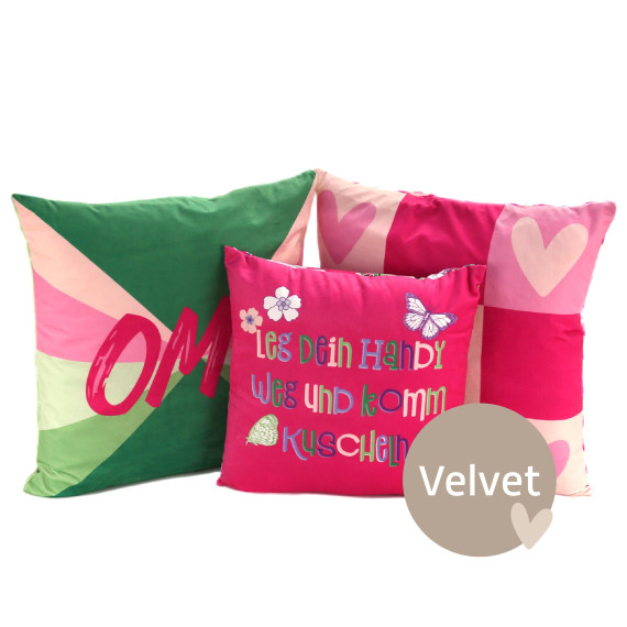Kissenstoff - DIY - Kissen-Set - OMG - Velvet - abby and amy