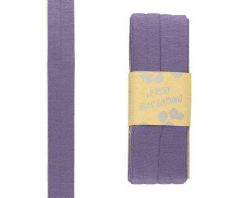 3 Meter Schrägband - Viskose Jersey - Altlila - Dehnbar - 2,0cm x 3m - Zugeschnitten
