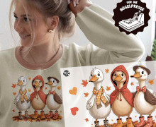 Onkel Bo's Bügelbilder - DIN A4 - Herbstgänse - Blätter - BIG