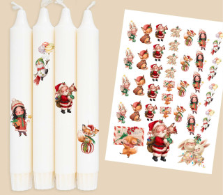 DIN A4 - Tattoofolie - Weihnachtstraum - für Kerzen / Keramik