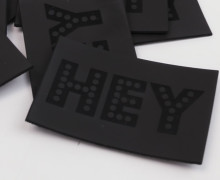 1 XXL KUNSTLEDER LABEL - Schwarz - HEY