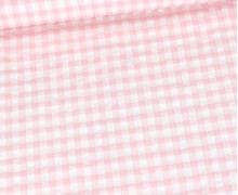 Seersucker - Kariert - Kleines Karomuster - Weiß/Babyrosa
