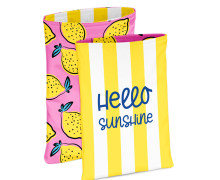 DIY-NÄHSET - Buchtasche - Summer Vibes - Gelb/Pink - Softshell - studio.mARTinchen - abby and amy
