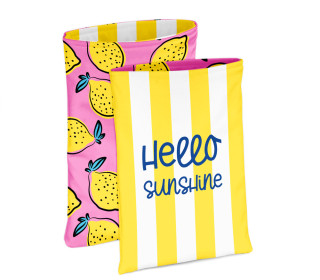 DIY-NÄHSET - Buchtasche - Summer Vibes - Gelb/Pink - Softshell - studio.mARTinchen - abby and amy