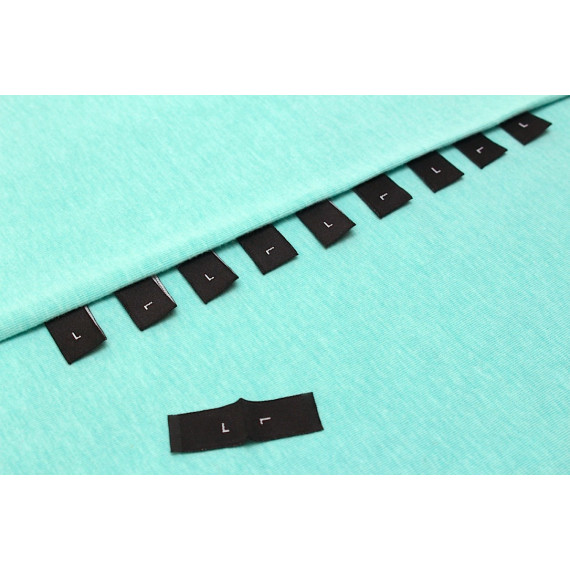 10 Größenlabel - Größenetiketten - L - Schwarz